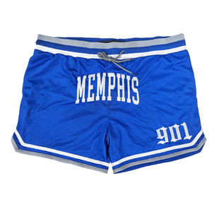 Pantalones cortos de baloncesto de malla con logotipo personalizado Retro <span class=keywords><strong>Old</strong></span> School Vintage bordado Streetwear estilo poliéster Just Mens - Product Image 3