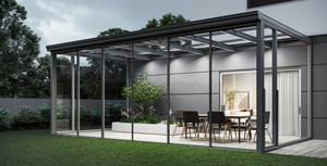 Sunrooms <span class=keywords><strong>4</strong></span> الموسم Solarium Sunroom إطار من سبائك الألومنيوم سقف زجاجي عازل شقة سكنية تطبيقات حديقة الفناء - Product Image 2