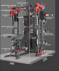 Stazione Multifunzione Universale per Allenamento di Forza, Macchina da Palestra in Acciaio per Body Building, per Petto e Braccia - Product Image 2