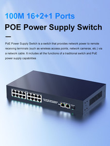 Switch POE No Administrado de 16 Puertos y 100 Mbps, 200 W de Potencia, 2 Puertos Gigabit Uplink, 1 SFP, IEEE 802.3 At/af, Capacidad de 9.2 Gbps, VLAN - Product Image 3