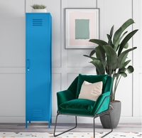 Armoire de rangement industrielle en acier ventilée avec serrure à clé, 6 compartiments, robuste, pour usage personnel, écoles et gymnases