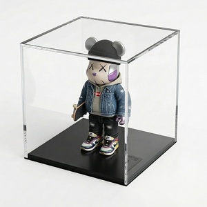 Custom DIY Size Acrylic <strong>Case</strong> Clear Acrylic Toy Model Figures Show <strong>case</strong> <strong>Display</strong> Box With Black Bottom Base Stand - Product Image 1