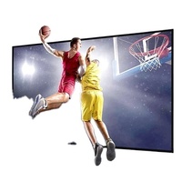 Layar Proyeksi PVC AUN Portable Indoor Wall Mount untuk Rapat Kantor ALR 100 Lipat 100''/120''/130'' Inci 16:9 49x87 Inci