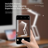 Lampe de bureau LED pliable multifonctionnelle, lampe de lecture pour la protection des yeux, lampe de chevet rechargeable