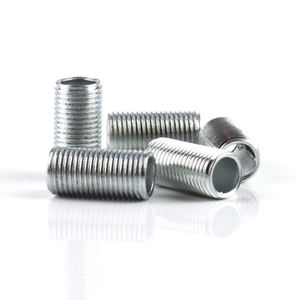 Metal tam diş Hollow M10 gümüş donanım aksesuarları silindirik tüp vida sütun paslanmaz çelik diş tüp - Product Image 4