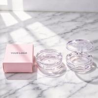 Palette de maquillage ronde transparente vide, boîte à poudre de blush transparente, emballage cosmétique DIY pour fards à paupières