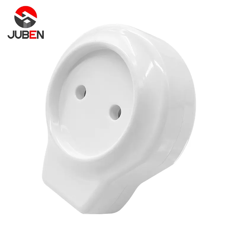White Israel Male Female Assembly Wiring Power Receptacle Socket 2 Pin Mating Connector Receptacle Plug & Socket