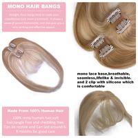 Vente en gros de postiche à frange à pince à air ultra-mince en 3d avec une frange plate et naturelle pour femmes 100% extensions de cheveux humains