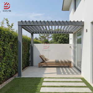 Pergola en aluminium Pergola extérieure en métal avec auvent réglable Cadre renforcé <span class=keywords><strong>Abri</strong></span> extérieur pour <span class=keywords><strong>jardin</strong></span> et terrasse - Product Image 3