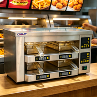 Station de maintien au chaud pour hamburgers de restaurant de restauration rapide, machine à réchauffer les galettes à double couche avec contrôle numérique
