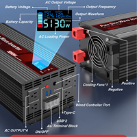 Convertisseur de puissance Tianmo 5000 Watt DC 12V vers AC 110V 120V Onduleur à onde sinusoïdale pure pour le camping Hors réseau Système d'onduleur solaire