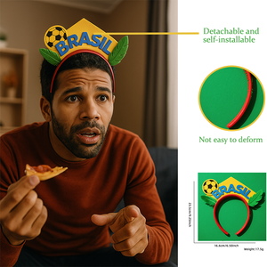 Diadema con tema deportivo <span class=keywords><strong>de</strong></span> fútbol <span class=keywords><strong>para</strong></span> niños, accesorio <span class=keywords><strong>de</strong></span> disfraz <span class=keywords><strong>de</strong></span> fiesta <span class=keywords><strong>para</strong></span> niños y niñas, diadema <span class=keywords><strong>de</strong></span> vida diaria, hecha <span class=keywords><strong>de</strong></span> poliéster - Product Image 4