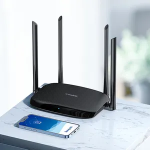 Uzun menzilli ev WiFi kapsama alanı birçok cihaz bağlı iyi IPv6 AC1200 dual band gigabit wifi yönlendirici