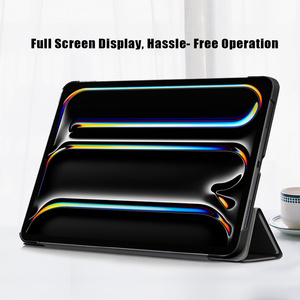 Custodia Rigida in Pelle PU con Stampa Seta e Supporto Magnetico Tri-Fold per <span class=keywords><strong>iPad</strong></span> Pro 13/Air 13 2024/Pro 12.9 2018/2020/<span class=keywords><strong>2021</strong></span>/2022 - Product Image 4