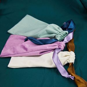 Large Capacity Velvet <b>Fabric</b> Drawstring Shopping <b>Gift</b> <b>Bag</b> Jewelry Bundle Pocket Home Travel Portable Phone Storage <b>Bag</b> - Product Image 4