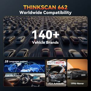 THINKCAR THINKSCAN 662 Outil de diagnostic OBD2 bidirectionnel ECM/Transmission/ABS/SRS 12 fonctions de réinitialisation Scanner de diagnostic gratuit à vie - Product Image 6