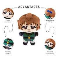 Peluche personnalisée de personnage d'anime de haute qualité certifiée, avec matériau rembourré doux, poupée en peluche