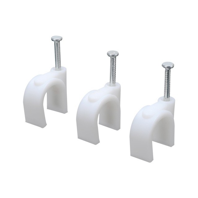 High Quality Flat Nail Clip Plastic Wire Clamp 1.7*14MM 0~120 for Cable Management