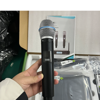 Système de microphones sans fil double UHF FM GLXD4 GLXD24 BETA87 BETA87A pour spectacles sur scène, dynamique, 2 canaux, 2 micros à main