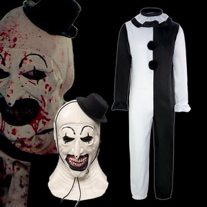 Costume de Cosplay Art the Clown du Film <span class=keywords><strong>Terrifier</strong></span> <span class=keywords><strong>2</strong></span> – Combinaison et Masque d'Halloween pour Hommes et Femmes - Product Image 1