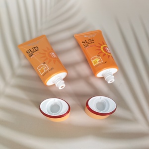 Custom Wholesale Plastic Oval Empty Squeeze PE Flat Tube 80ML <b>Sunscreen</b> Cream Face Cream Skincare Sunblock 5 Layers Tube - Product Image 4