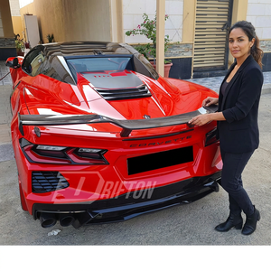 Alerón Trasero de Fibra de Carbono Estilo Drifton Z06 con Tejido 3K/6K/12K para Chevrolet Corvette C8 Stingray Z51 2020-2026 - Product Image 1