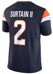 Derde Generatie Nieuw Model 10 Bo Nix 2 Patrick Sultan-II 14 Courtland Sutton 7 John Elway Gestikte Voetbalshirts - Product Image 6