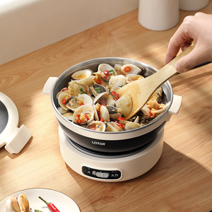 Olla <span class=keywords><strong>de</strong></span> Cocina eléctrica Tipo dividido Hotpot Portátil Multi-cocina Viaje 304 Acero inoxidable <span class=keywords><strong>Mini</strong></span> Sartén eléctrica - Product Image 3