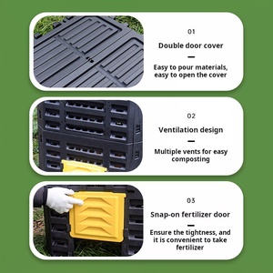 L2 Poubelle de jardin en plastique durable pour le compostage pour l'herbe Fleurs Plantes Déchets organiques Fournitures de jardin - Product Image 2