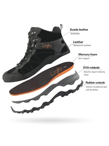 Meilleures ventes d'usine Semelle en caoutchouc OEM Chaussures de randonnée d'extérieur pour hommes - Product Image 2