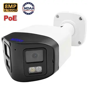 Ống kính kép 180 độ xem đầy đủ màu sắc hình ảnh 8MP toàn cảnh Máy ảnh ống kính kép 180 độ promaic Fisheye Bullet IP Camera