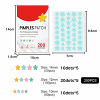 CM 200 pièces en gros Patch de bouton de Style étoile patchs d'acné hydrocolloïdes pour le visage infusé avec de l'huile d'arbre à thé Centella