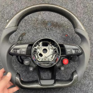Volante Deportivo Personalizado de Fibra de Carbono Forjado para <span class=keywords><strong>Audi</strong></span> RS3 Q3 S5 Q5 SQ5 Q7 SQ7 Q8 SQ8, YLC 2016-2025 - Product Image 5