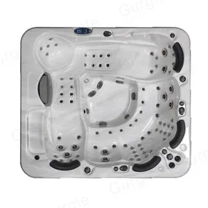 7 Person Massage Spa Hot Tub Balboa System Hot Tub 8 Color US Acrylic Function Square Garden Whirlpool