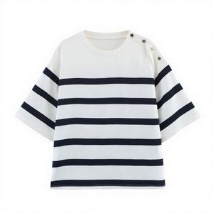 Camisa de satén y gasa con cuello en V, plisada, holgada, de manga corta, estilo veraniego, novedad 2026 para comercio transfronterizo - Product Image 2