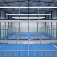 Système d'éclairage LED moderne et fin pour padel, IP65 IK10, lampe sportive modulaire pour terrains intérieurs, P30, éclairage LED asymétrique pour tennis