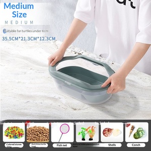 <span class=keywords><strong>Aquarium</strong></span> pour tortues en acrylique de grande taille avec plateforme de basking, double couche et filtration automatique, maison pour tortues. - Product Image 6