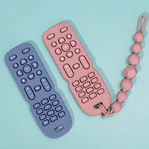 3-8 moths BPA free Game TV Control Shape Remote Baby massaggiagengive Toddlers guanto da dentizione Soft Chew Teethers Toy