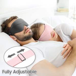 Masque de sommeil 3D profilé, MOQ à partir de 100 pièces, 100% occultant, sans fuite de lumière, pour les personnes ayant du mal à s'endormir - Product Image 5