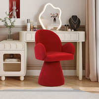 Chaise de maquillage moderne en velours haut de gamme, pivotante et réglable en hauteur, pour la maison, la chambre et le salon – Offre spéciale
