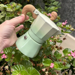 Cafetière italienne minimaliste en aluminium à valve unique, style boutique, pour 3 tasses, usage domestique, petite et élégante - Product Image 2