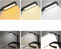 Ventes directes d'usine nuit lecture éclairage LED lampe de bureau USB charge trois couleurs pliant Double tête suspendu cou lampe de lecture