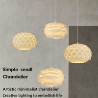 JYLIGHTING Lustre de style nordique Fleur Pétale Lampe Design simple Salle de mariage moderne Suspension