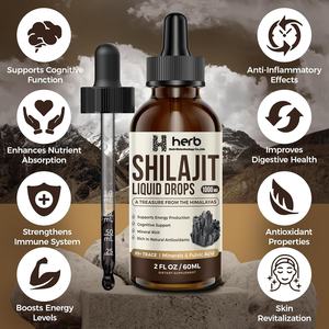 OEM/ODM Pure Himalayan Shilajit Drops Energy & Immunity Boost para adultos 50ml 5ml Dosis 24 meses Vida útil - Product Image 4