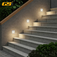 L'étape menée enfoncée allume la lumière extérieure de mur menée moderne du capteur 3w de corps humain de lumière d'escalier