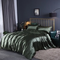 Parure de lit en soie confortable de fabrication artisanale, draps de luxe, ensemble de literie