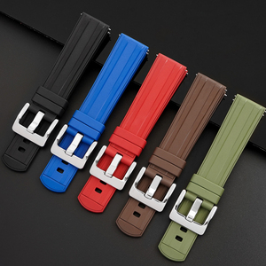 <span class=keywords><strong>Prix</strong></span> de gros Bracelet de montre en caoutchouc fluoré 22mm FKM Bracelets de montre pour Rolex Green Water Ghost - Product Image 1