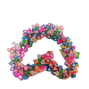 Zachte Klei Roze Hart Perzik Plakjes Polymeer Sprinkles Voor Ambachten Maken Diy Modder Vullen Decoratie Action Accessoires