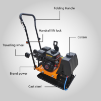 Compacteur à plaques vibrantes HT-100-2 Huiteng haute fréquence 69kg moteur essence/diesel haute efficacité de fonctionnement pour la route