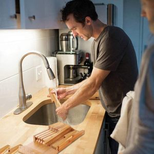 Bloc à couteaux en bambou pour tiroir, pour 16 couteaux (couteaux non inclus), organisateur de rangement détachable et lavable pour couverts de cuisine - Product Image 4